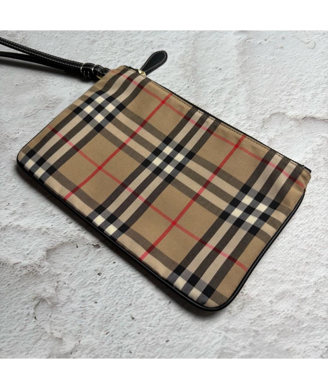 BURBERRY Бежевая тканевая папка для документов, фото 7