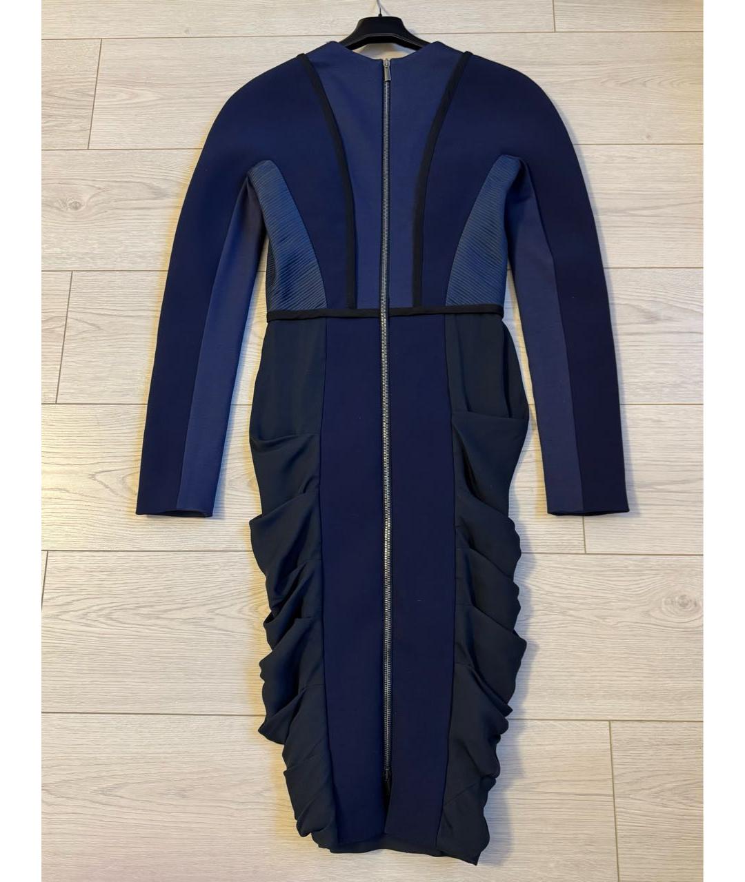 SPORTMAX Синее ацетатное вечернее платье, фото 2