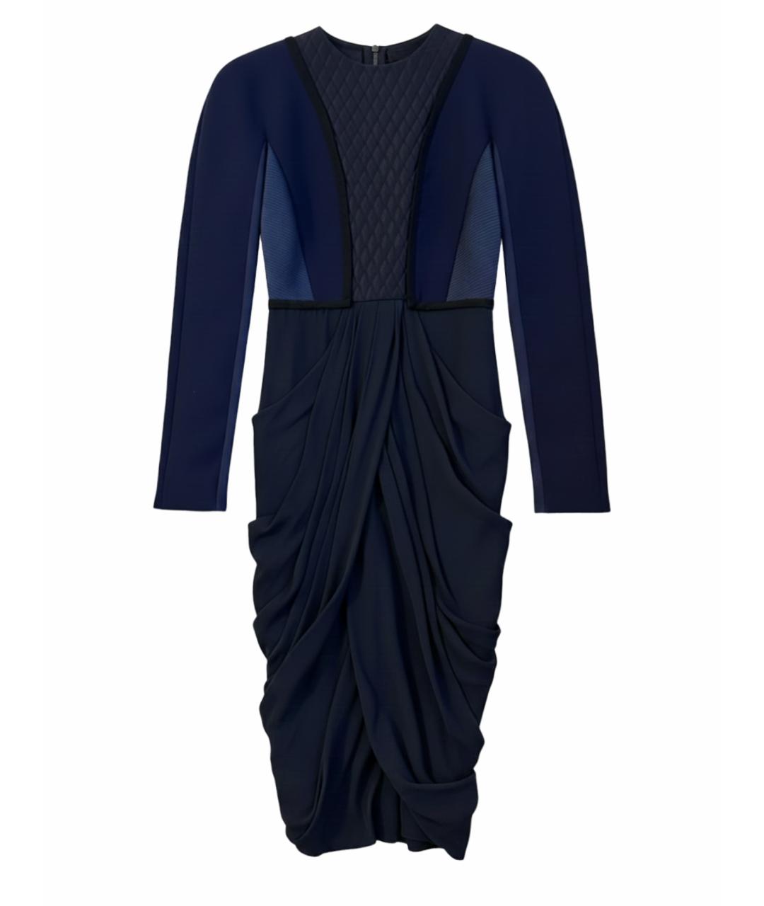 SPORTMAX Синее ацетатное вечернее платье, фото 1