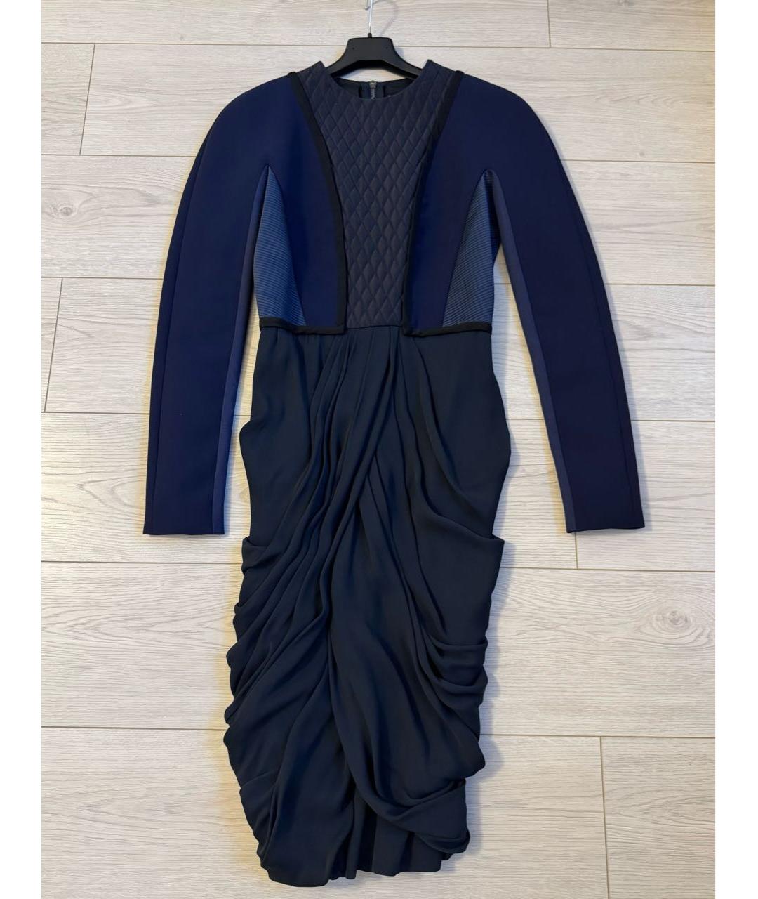 SPORTMAX Синее ацетатное вечернее платье, фото 5