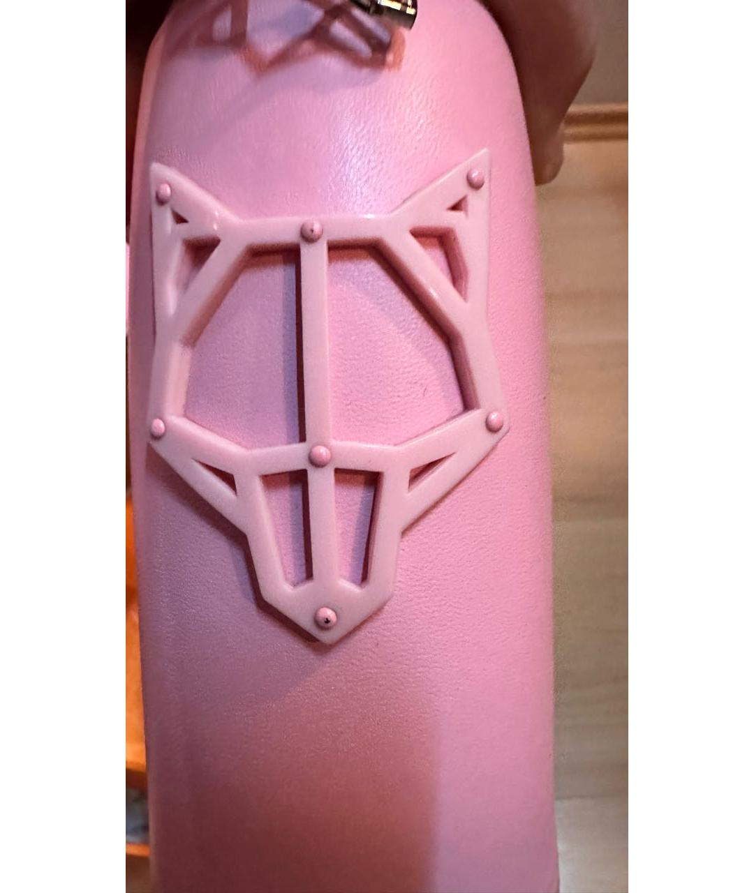 NAKED WOLF Розовые кожаные босоножки, фото 6