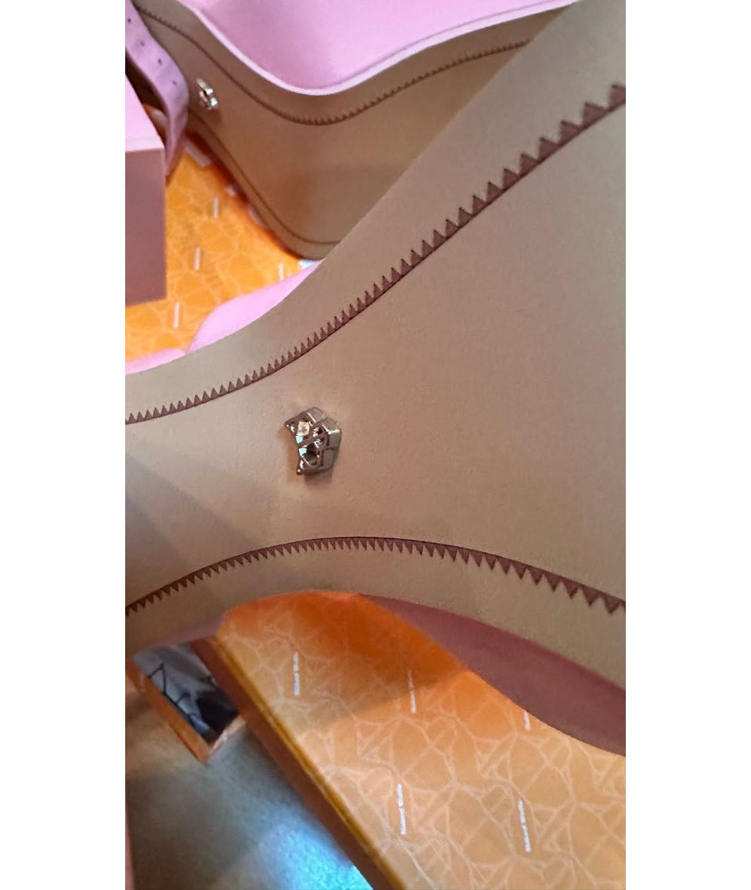 NAKED WOLF Розовые кожаные босоножки, фото 7