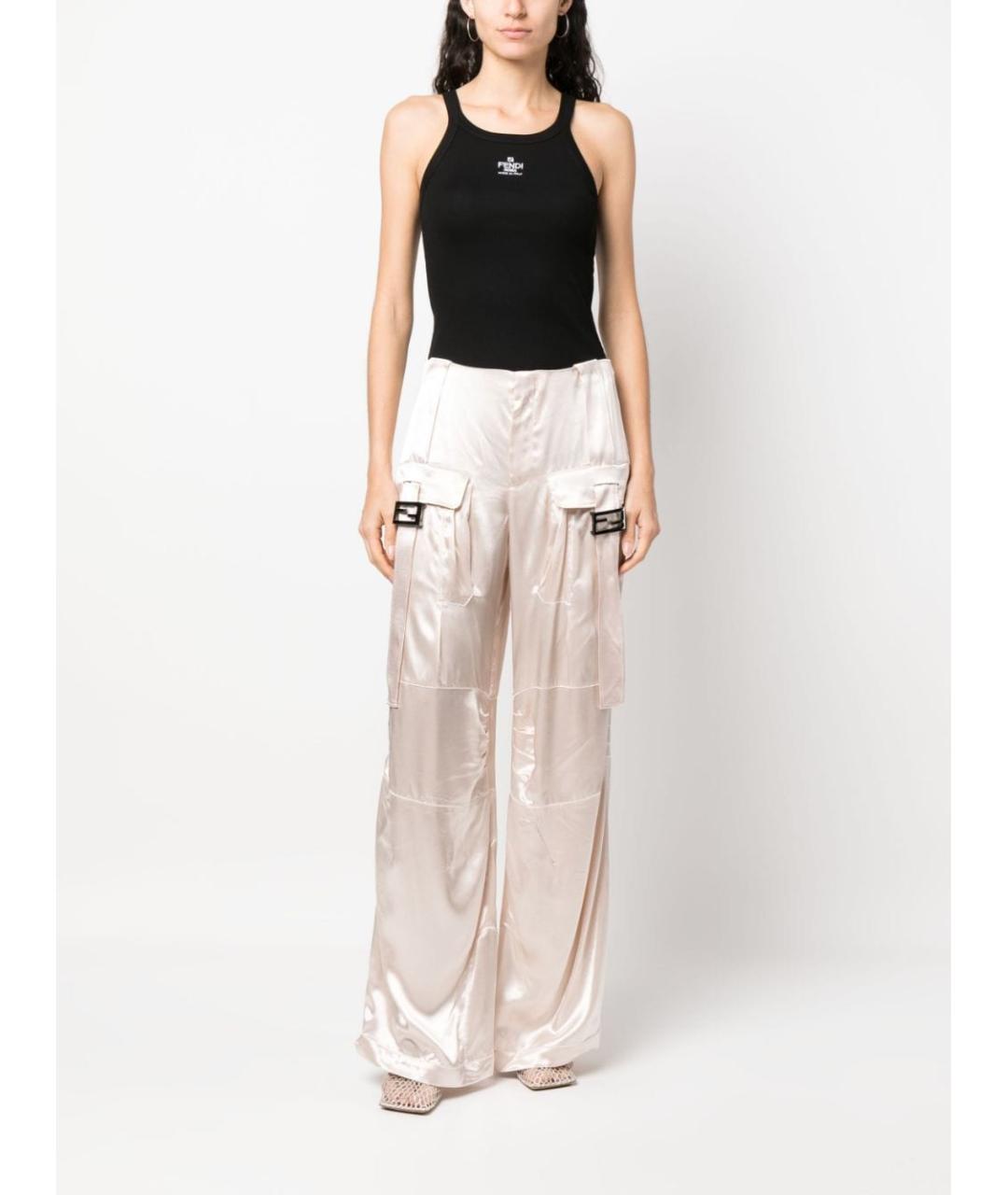 FENDI Черная хлопковая майка, фото 3