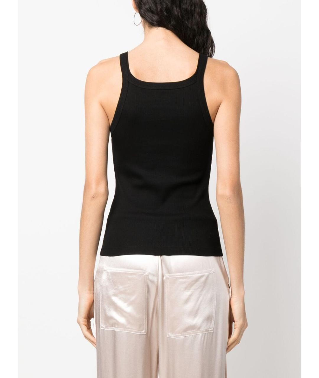 FENDI Черная хлопковая майка, фото 2