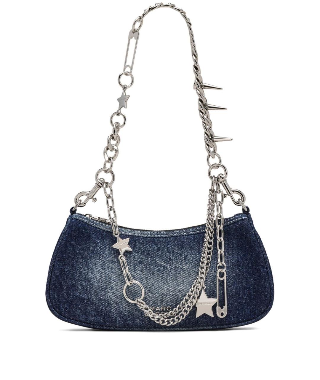 MARC JACOBS Синяя тканевая сумка с короткими ручками, фото 1