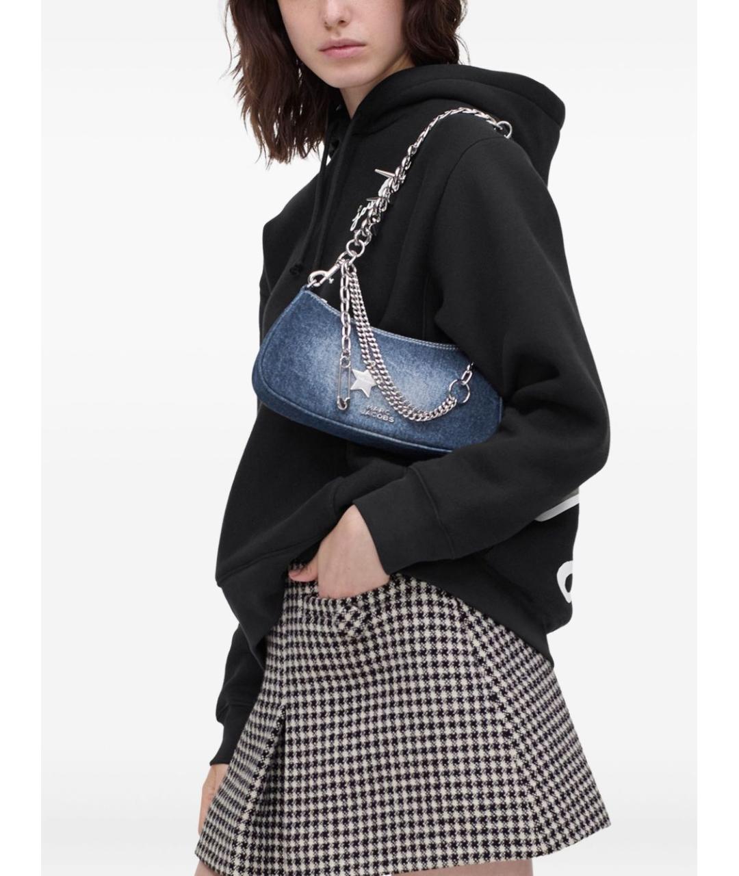 MARC JACOBS Синяя тканевая сумка с короткими ручками, фото 2