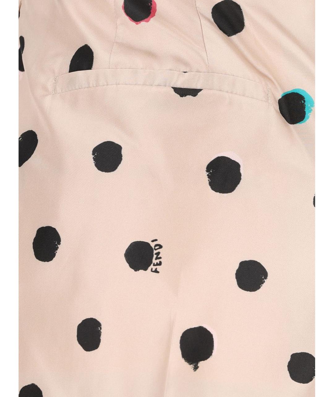 FENDI Мульти шелковые шорты, фото 4