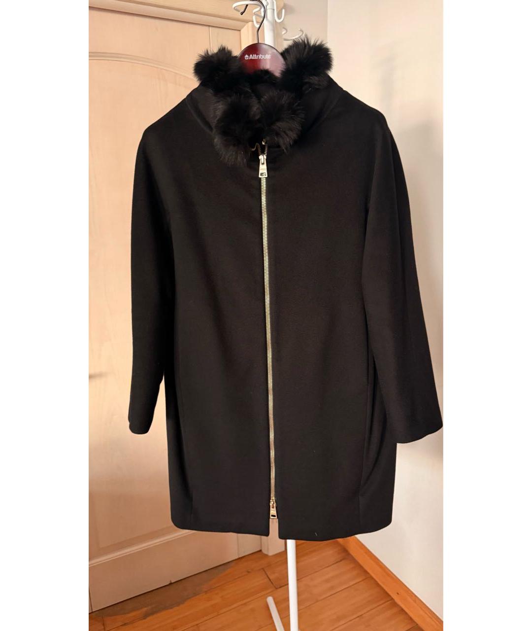 HERNO Черное кашемировое пальто, фото 9