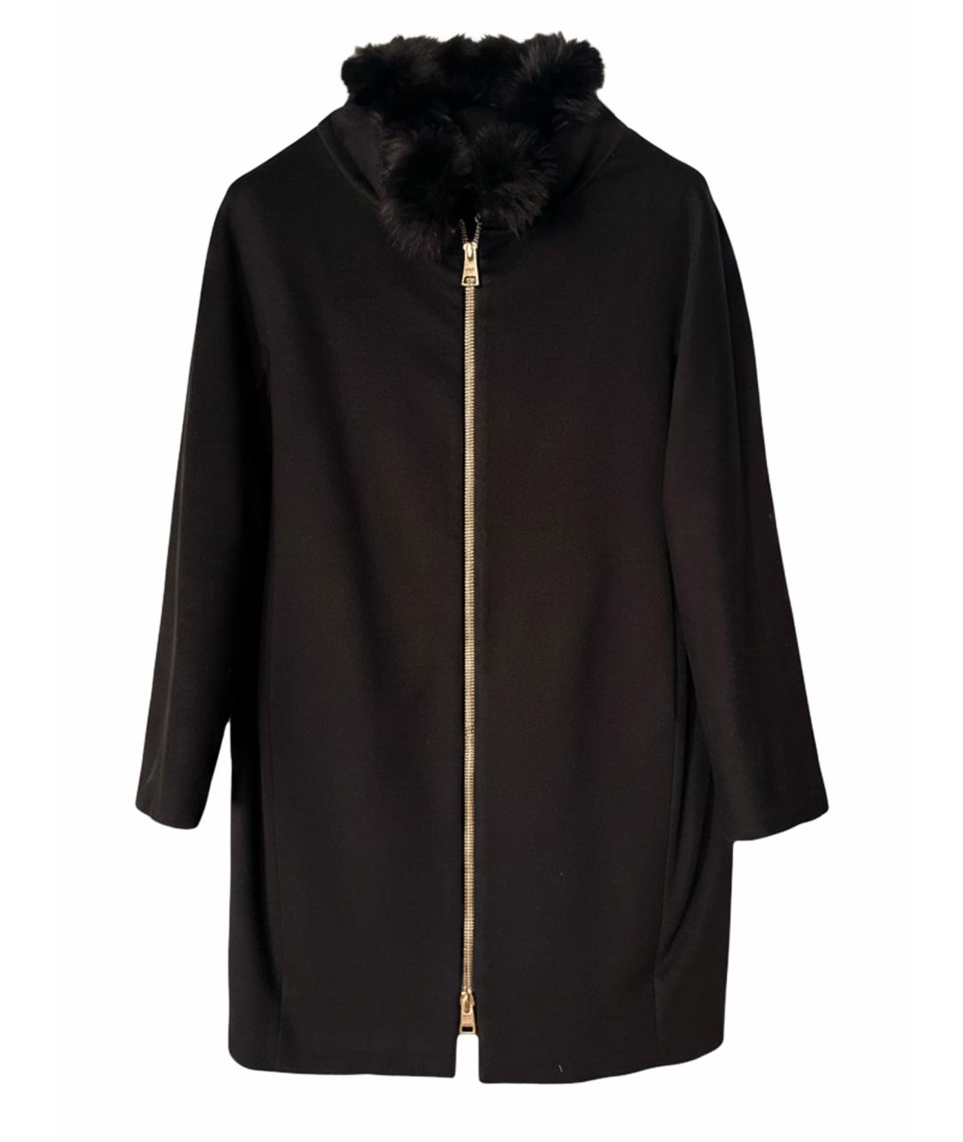 HERNO Черное кашемировое пальто, фото 1