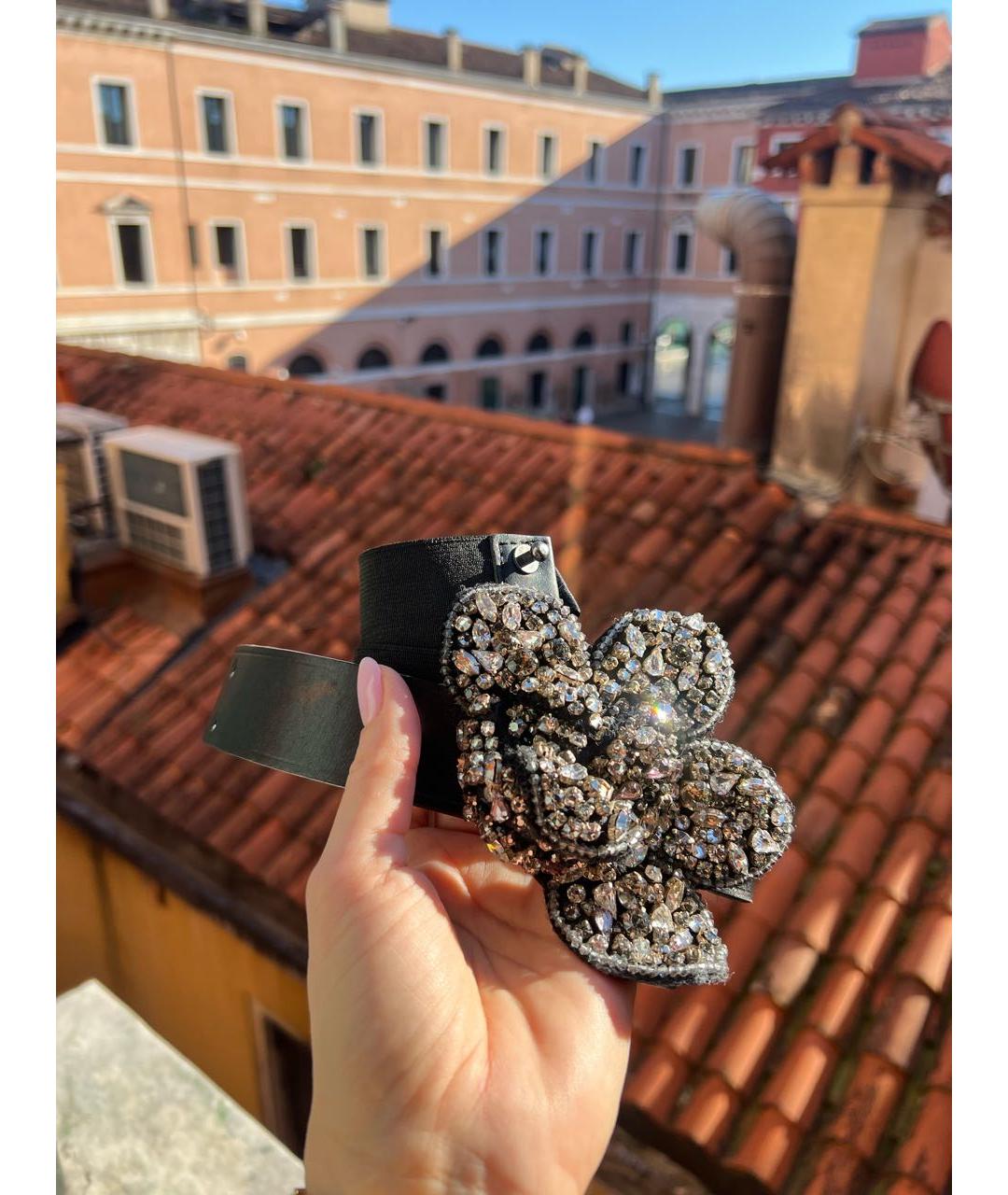 LANVIN Черный кожаный ремень, фото 4