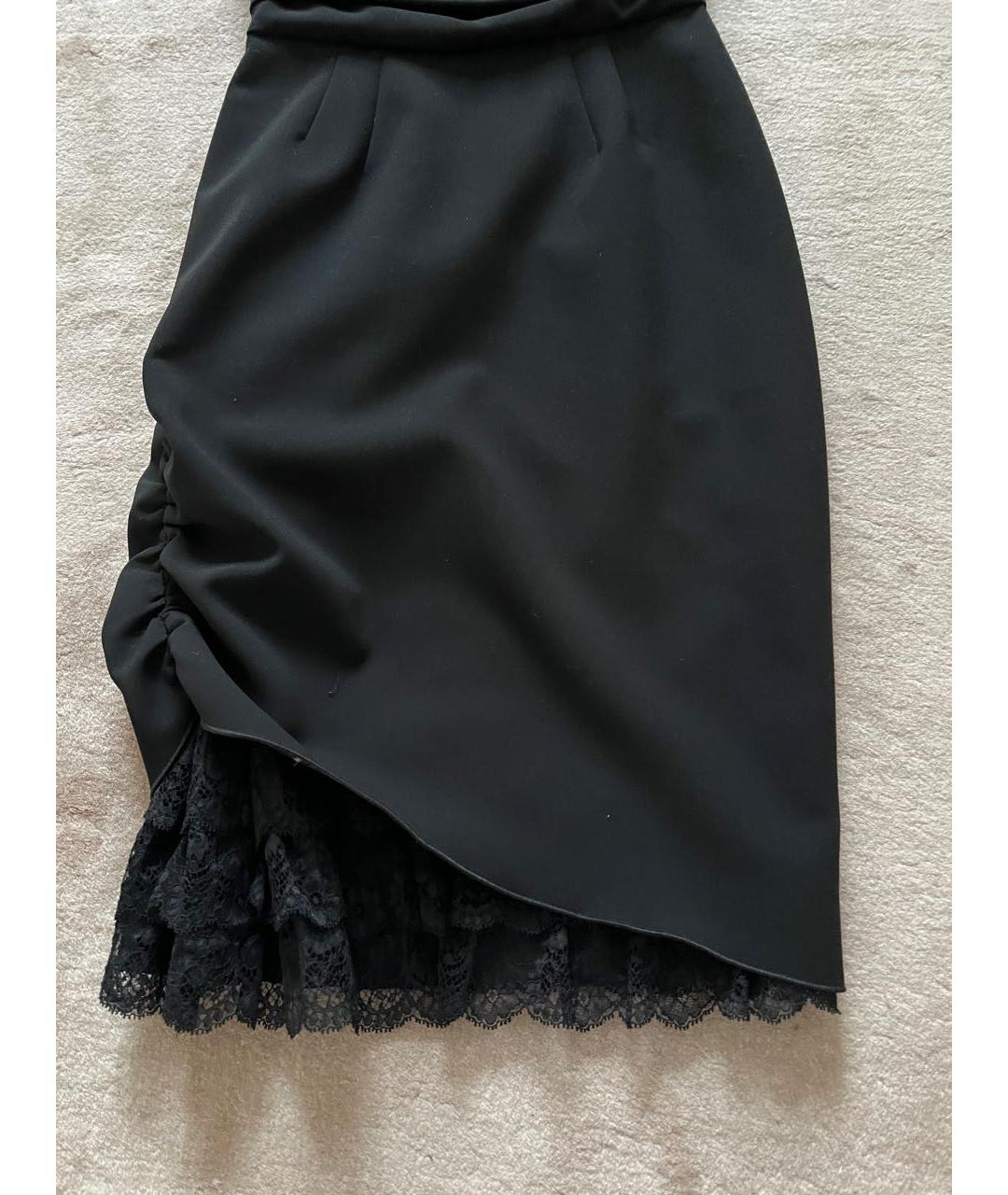 MOSCHINO Черное вискозное коктейльное платье, фото 6