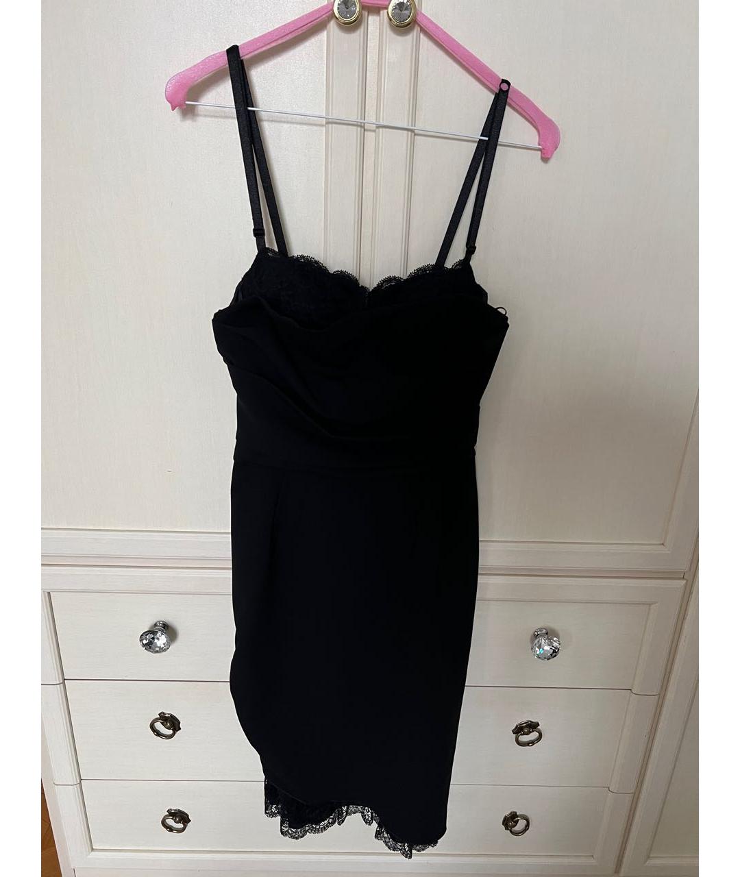 MOSCHINO Черное вискозное коктейльное платье, фото 8