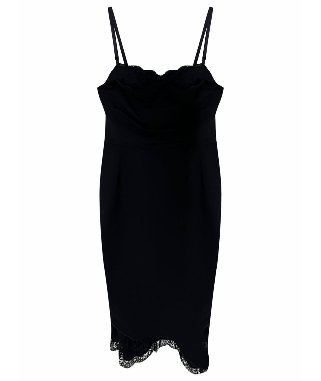 MOSCHINO Черное вискозное коктейльное платье, фото 1