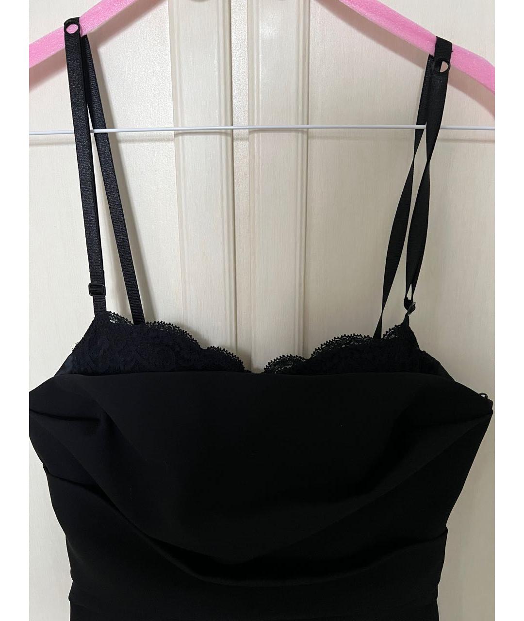 MOSCHINO Черное вискозное коктейльное платье, фото 4