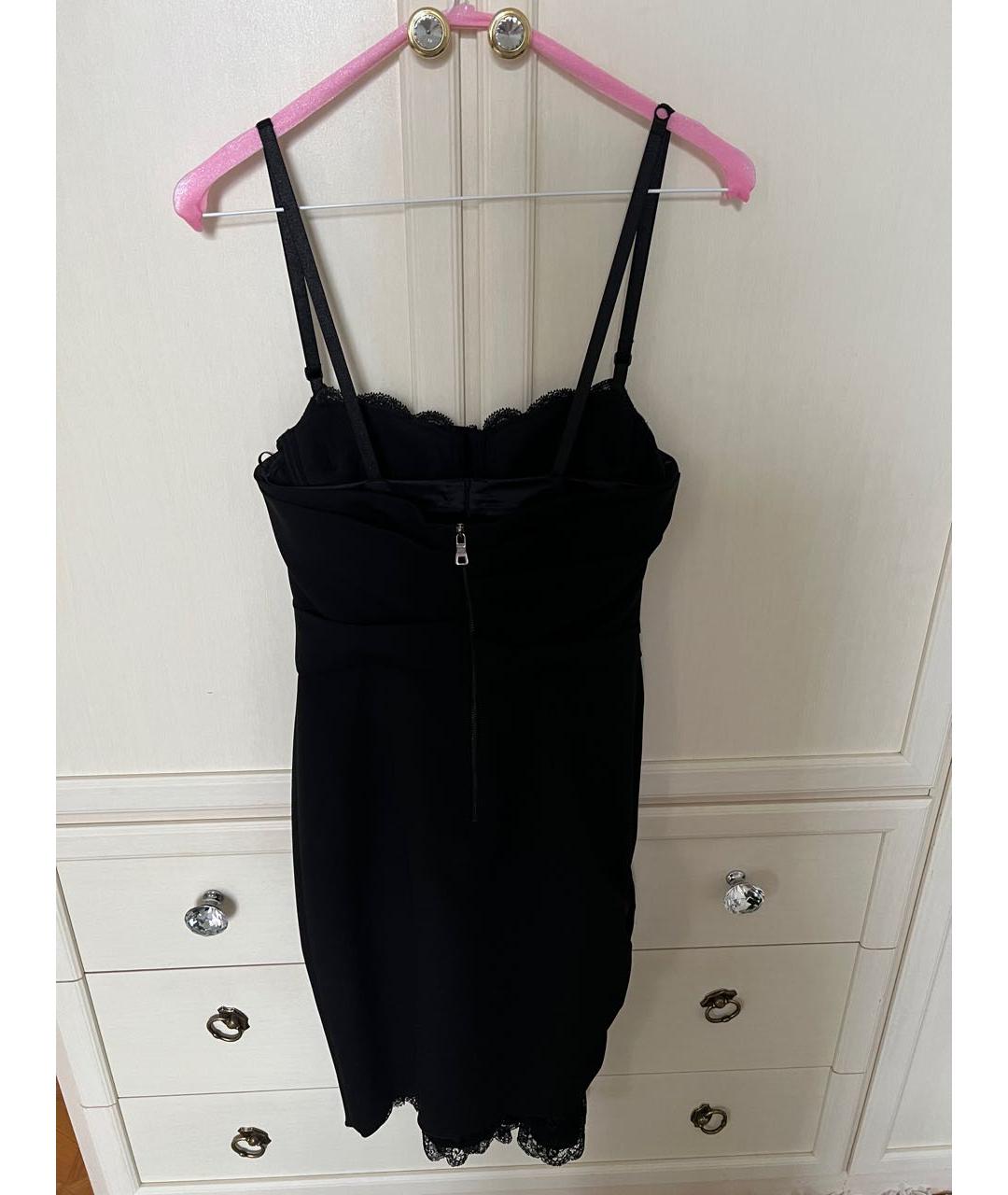 MOSCHINO Черное вискозное коктейльное платье, фото 2