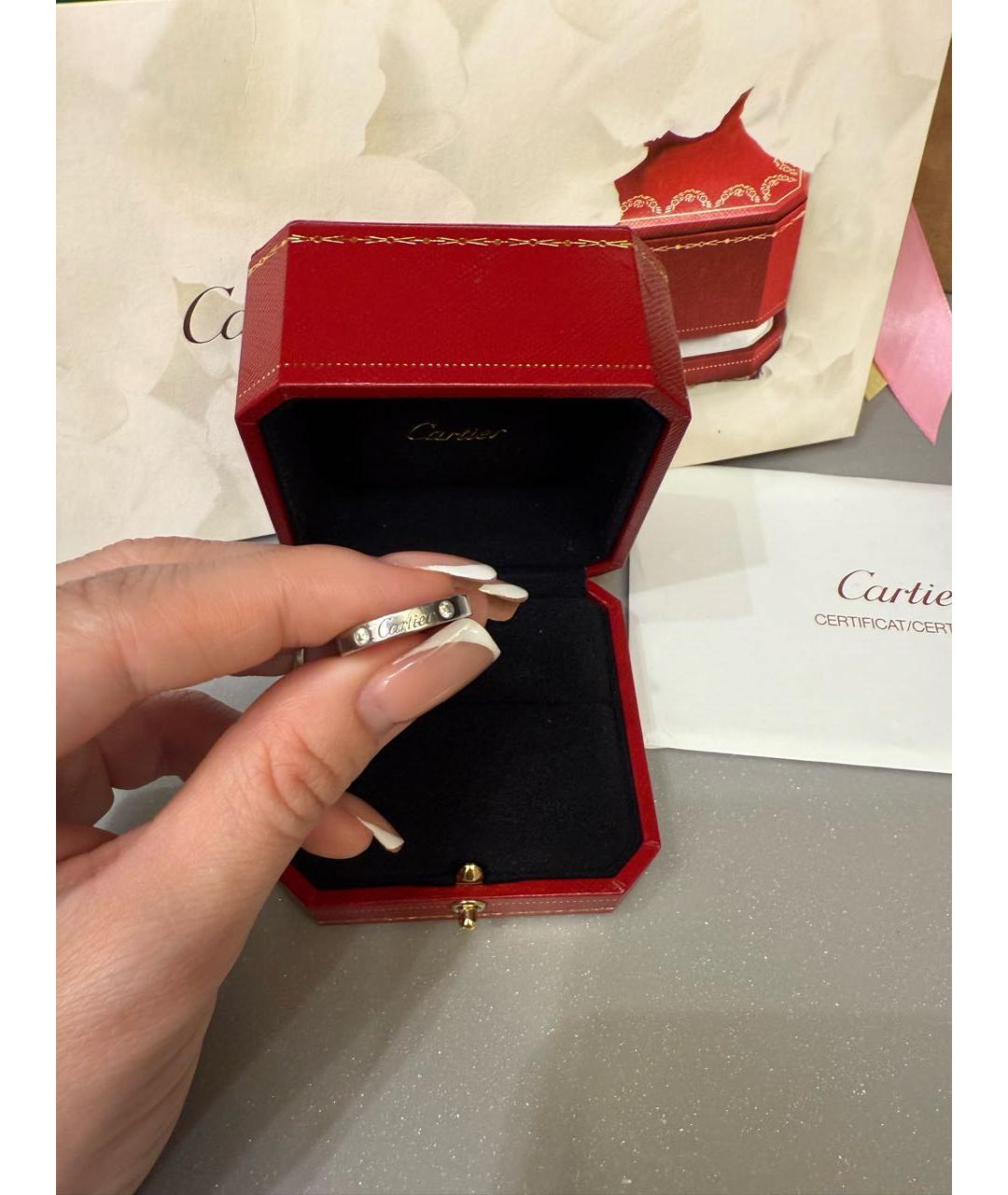 CARTIER Серое платиновое кольцо, фото 3