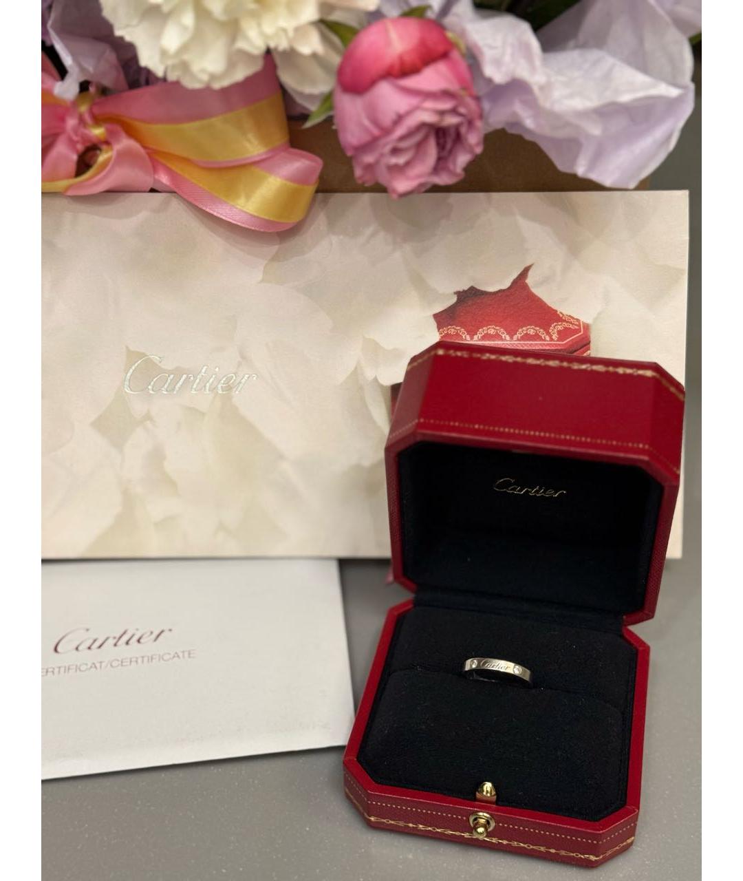 CARTIER Серое платиновое кольцо, фото 4