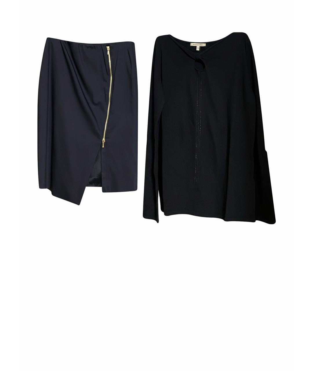 ESCADA Черный хлопко-эластановый костюм с юбками, фото 1