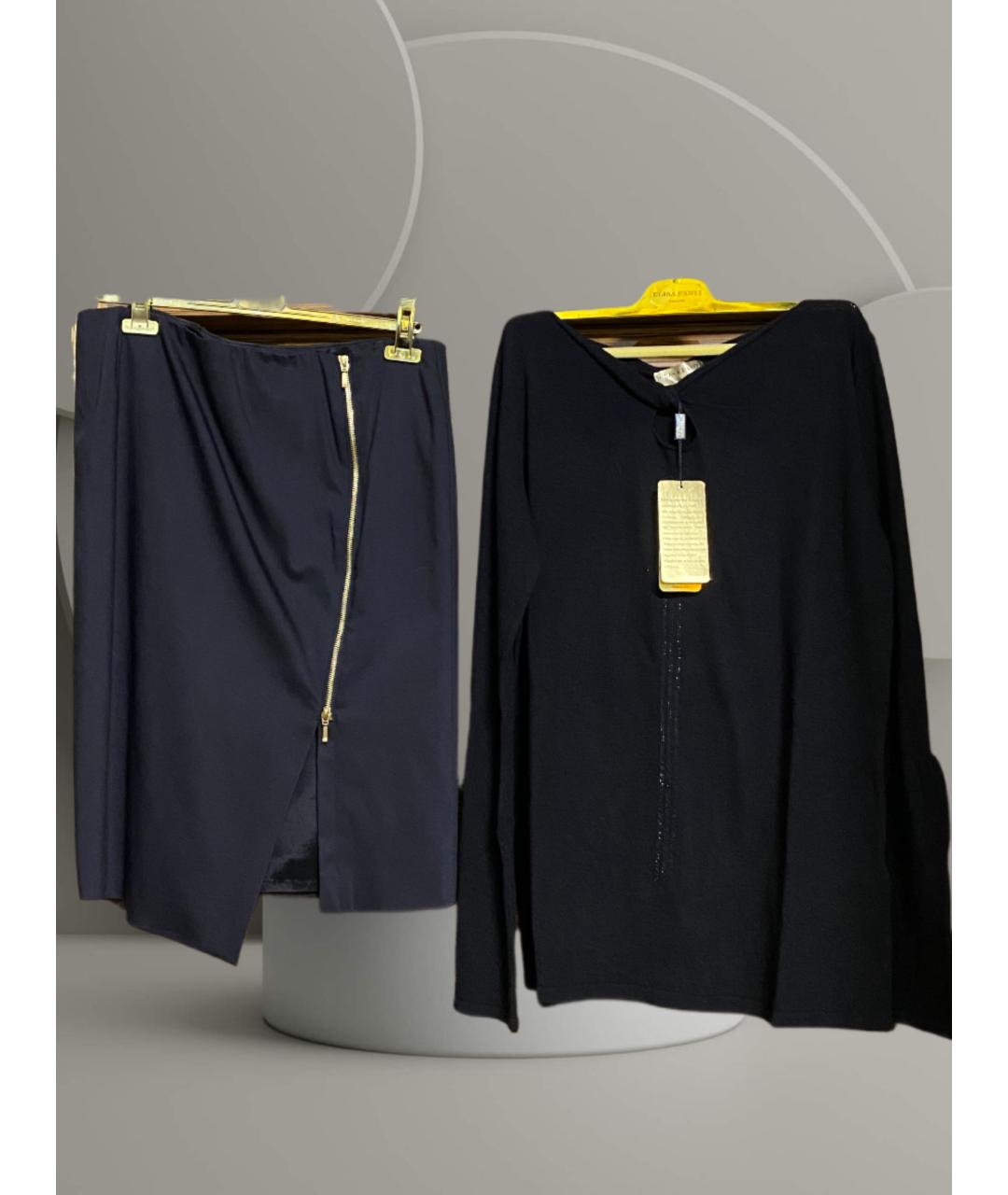 ESCADA Черный хлопко-эластановый костюм с юбками, фото 6