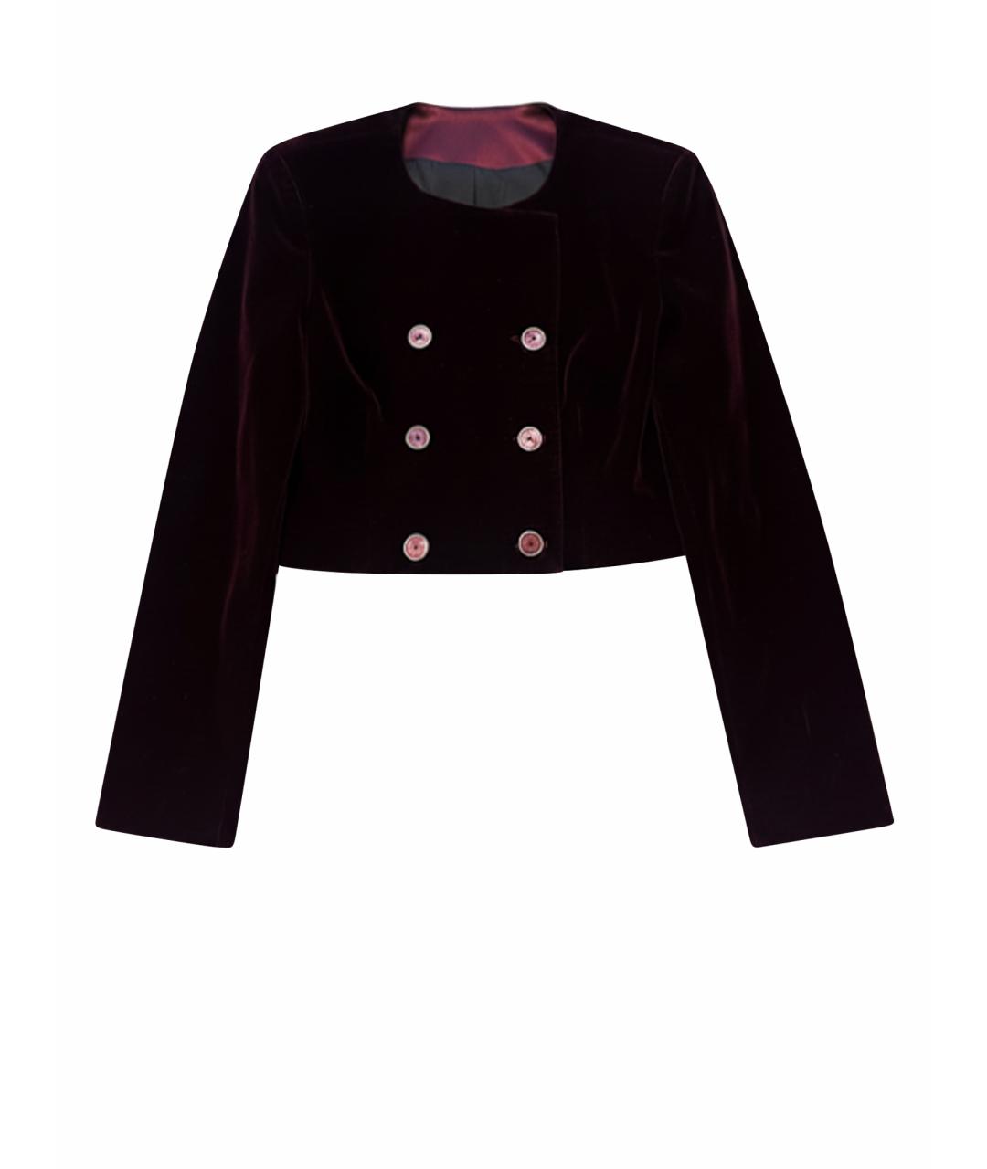 12 STOREEZ Бордовый велюровый жакет/пиджак, фото 1