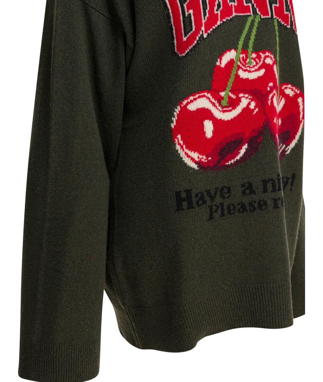 GANNI Зеленый шерстяной джемпер / свитер, фото 4