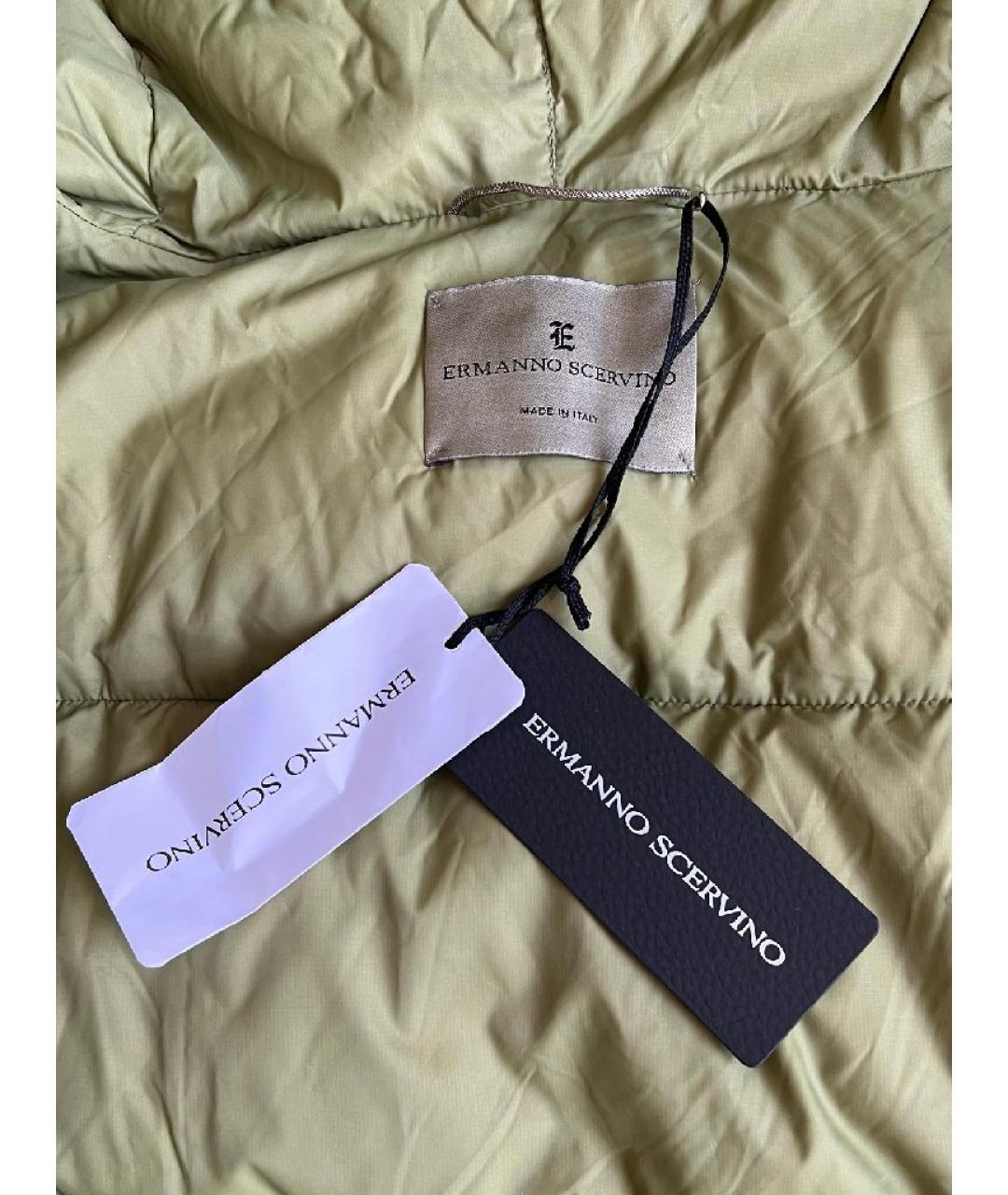 ERMANNO SCERVINO Хаки вискозная куртка, фото 4