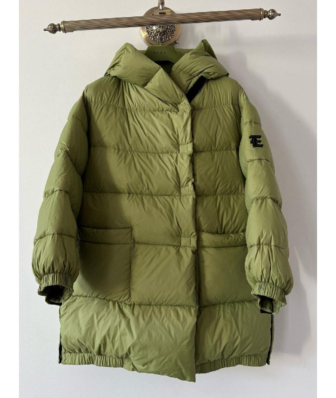 ERMANNO SCERVINO Хаки вискозная куртка, фото 8