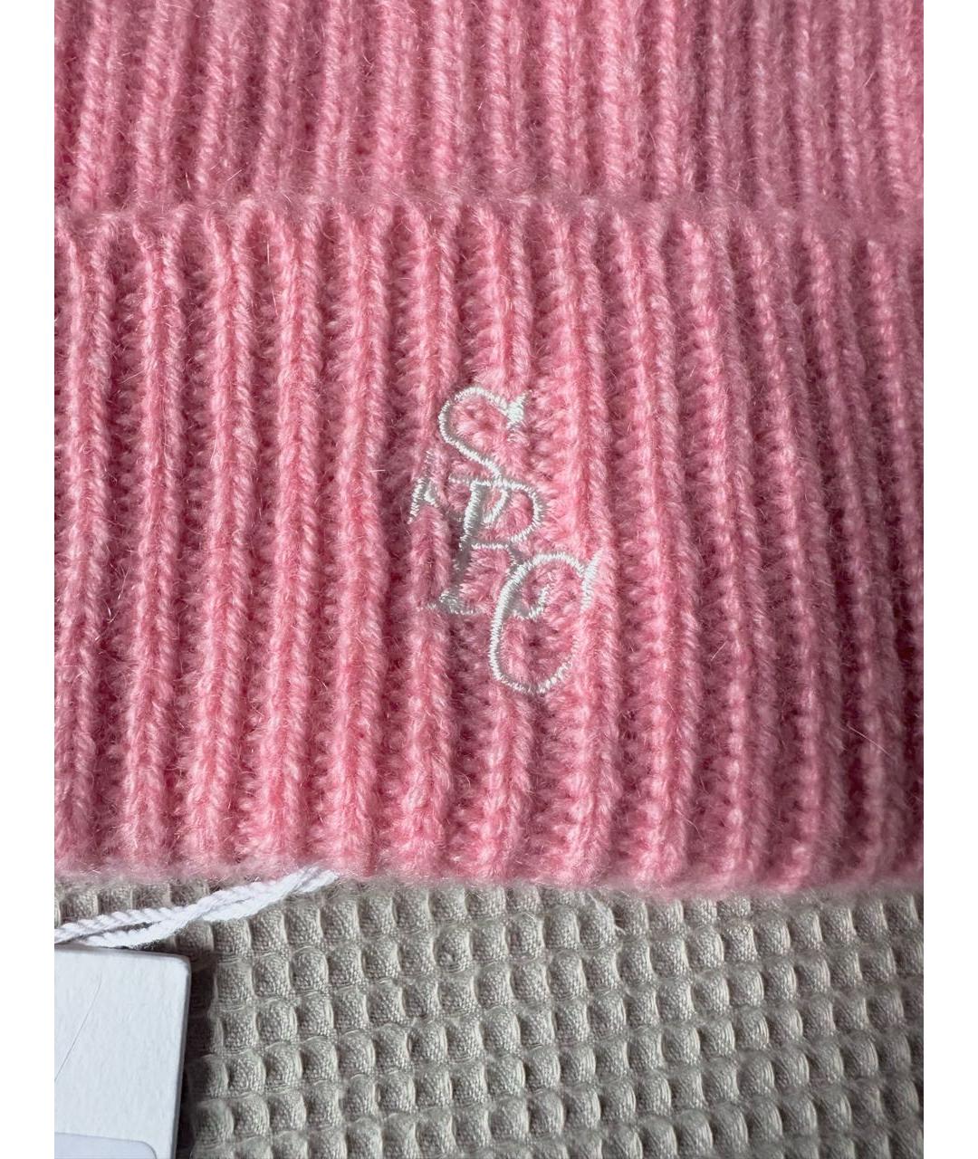 SPORTY AND RICH Розовая кашемировая шапка, фото 5