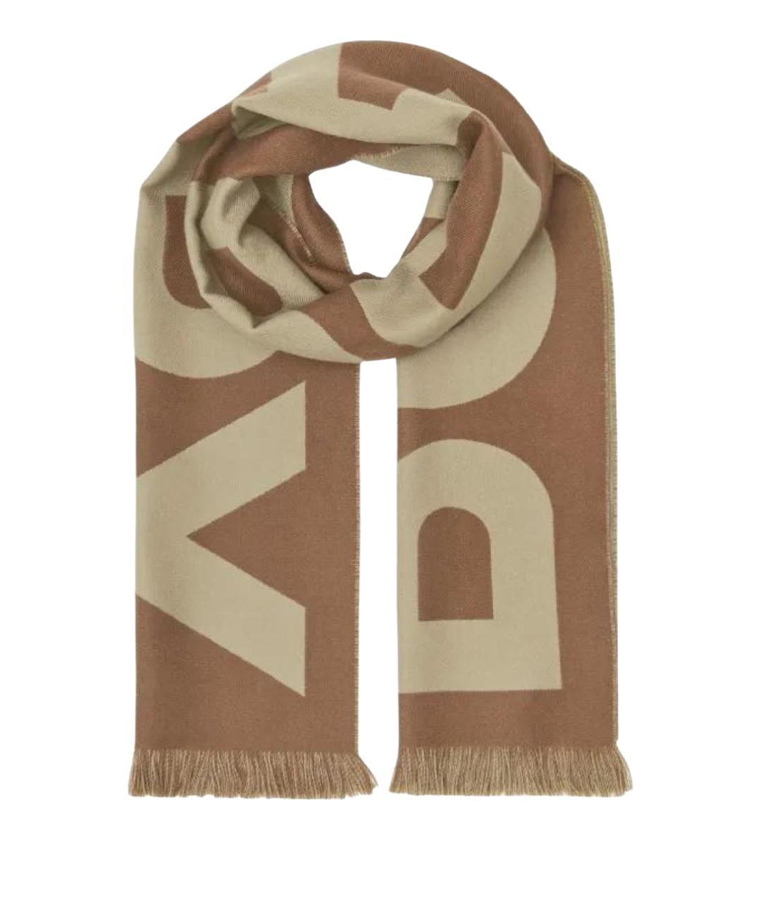 BURBERRY Бежевый шерстяной шарф, фото 1