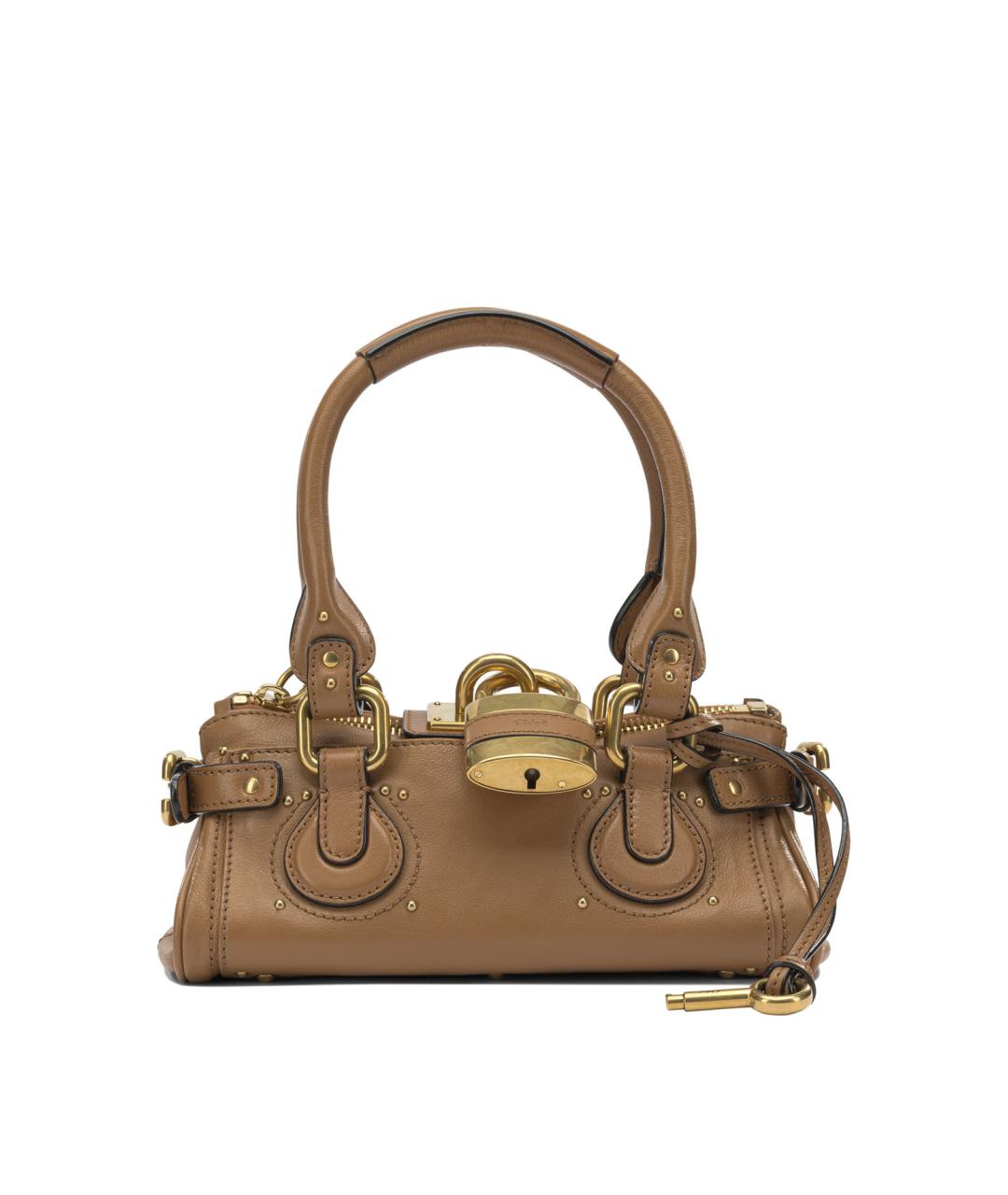 CHLOE Коричневая кожаная сумка тоут, фото 1