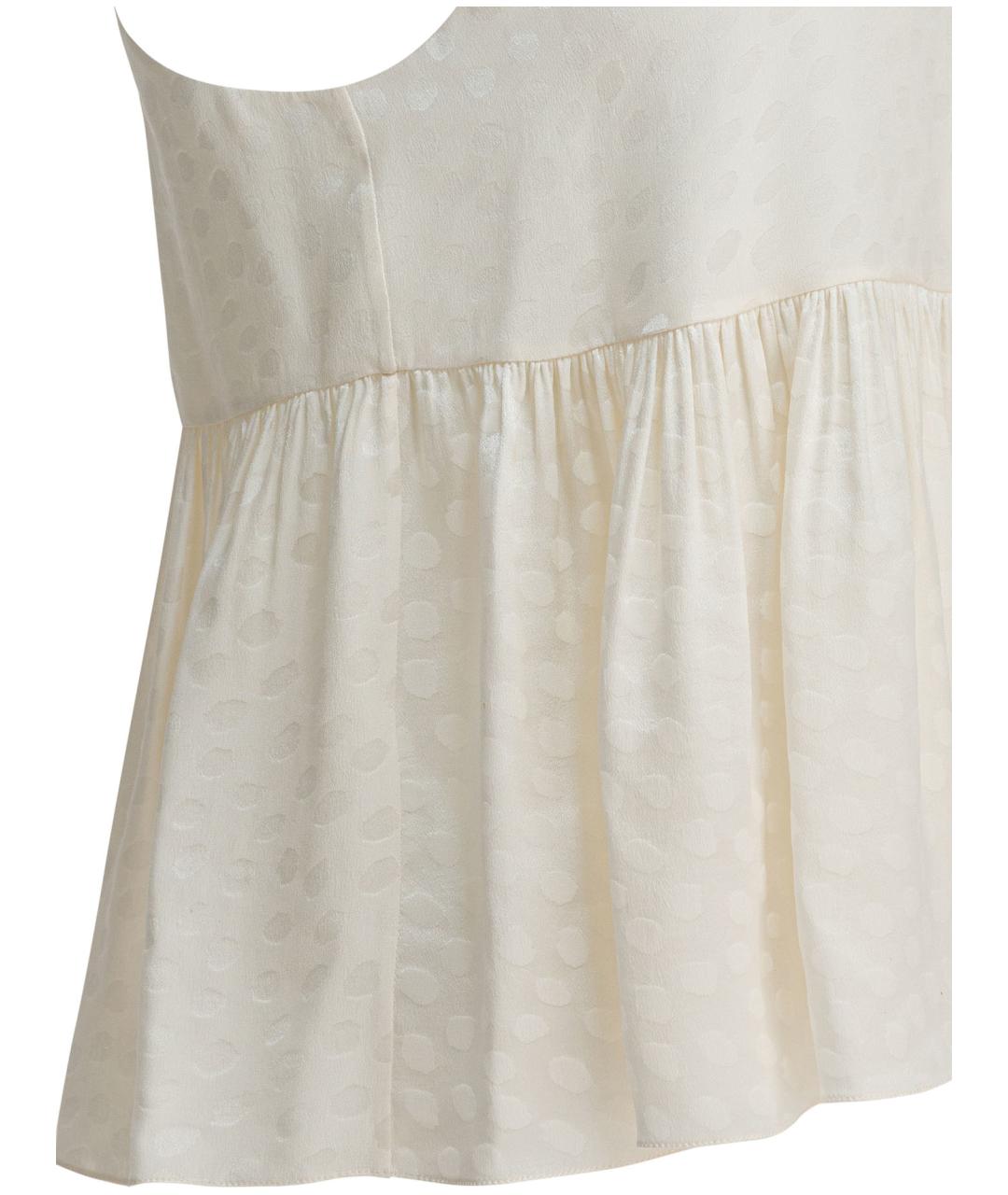 CHLOE Белая шелковая блузы, фото 4