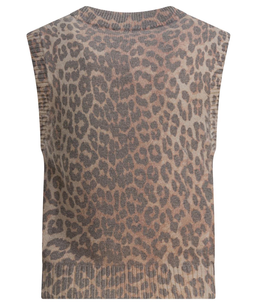 GANNI Коричневая шерстяная жилетка, фото 2