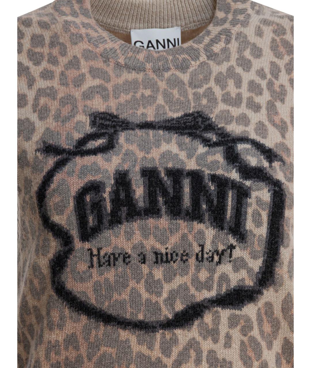 GANNI Коричневая шерстяная жилетка, фото 3