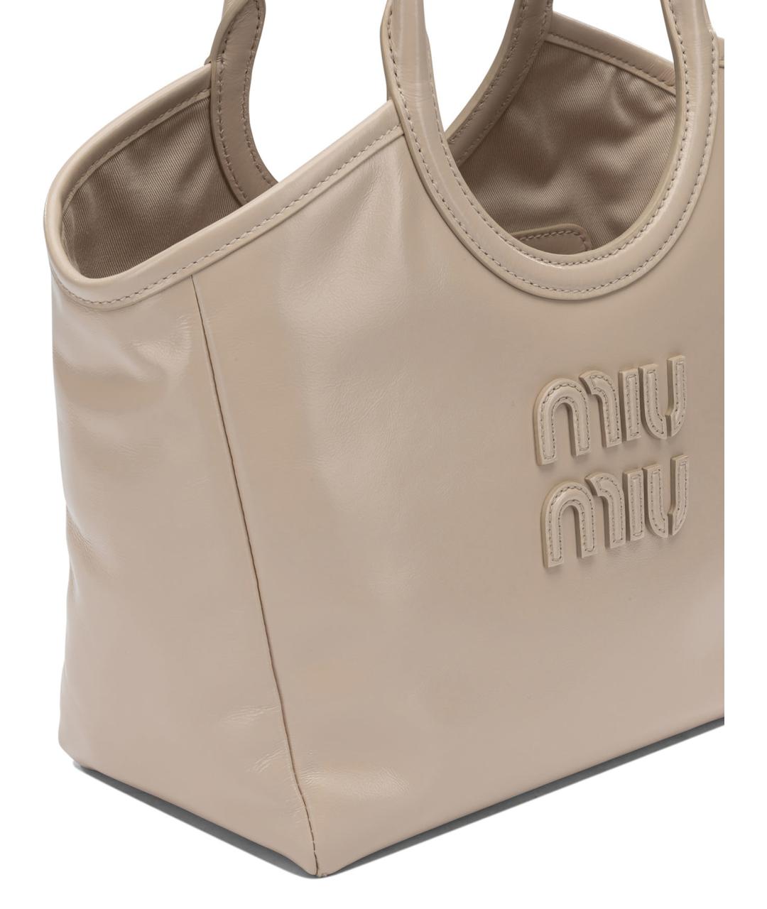 MIU MIU Розовая кожаная сумка тоут, фото 4