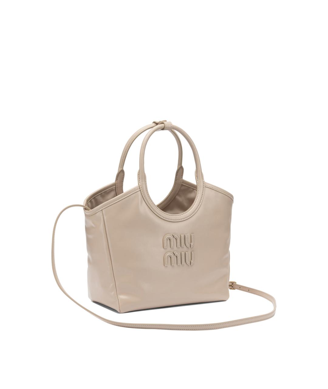 MIU MIU Розовая кожаная сумка тоут, фото 2