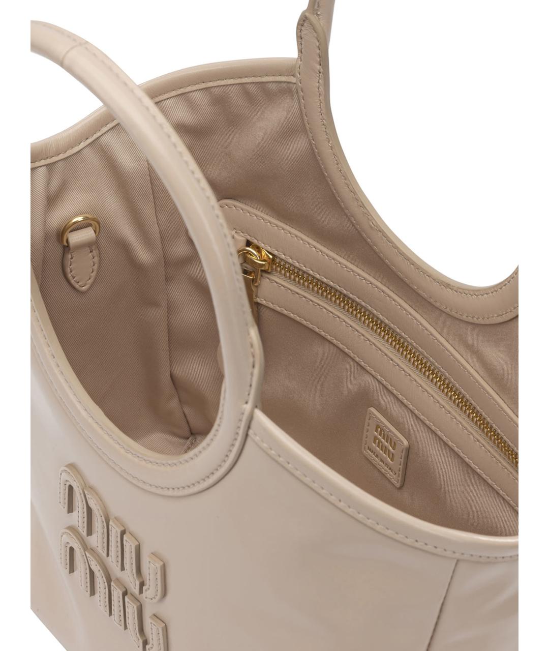 MIU MIU Розовая кожаная сумка тоут, фото 5