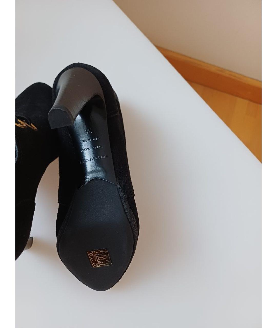 SERGIO ROSSI Черные замшевые ботильоны, фото 9