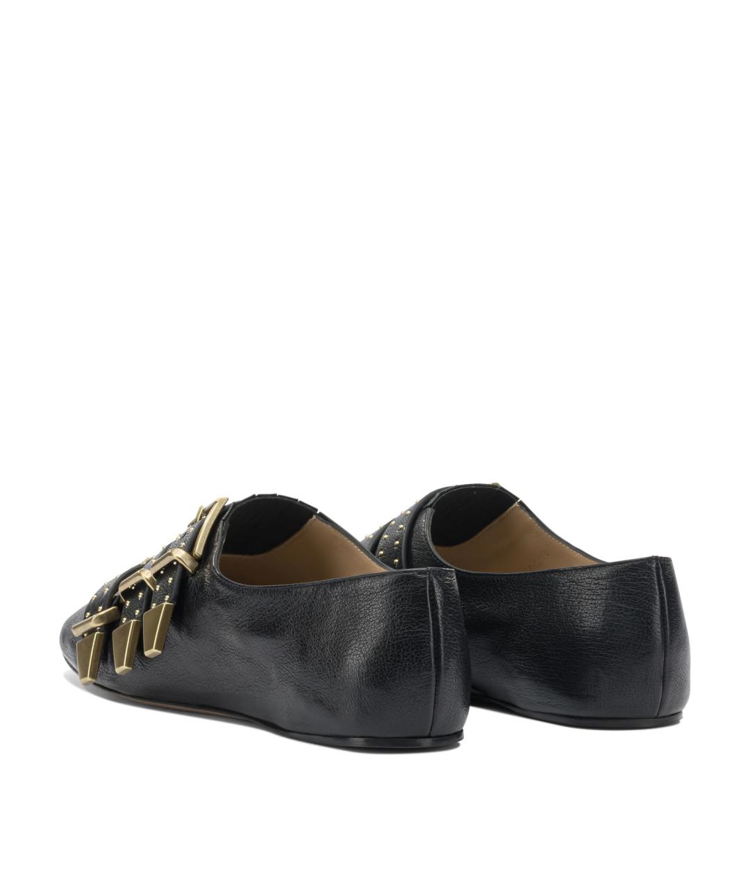 CHLOE Черные кожаные кроссовки, фото 4