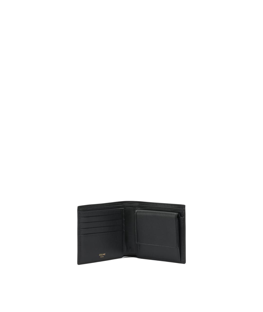 CELINE Черный кожаный кошелек, фото 5