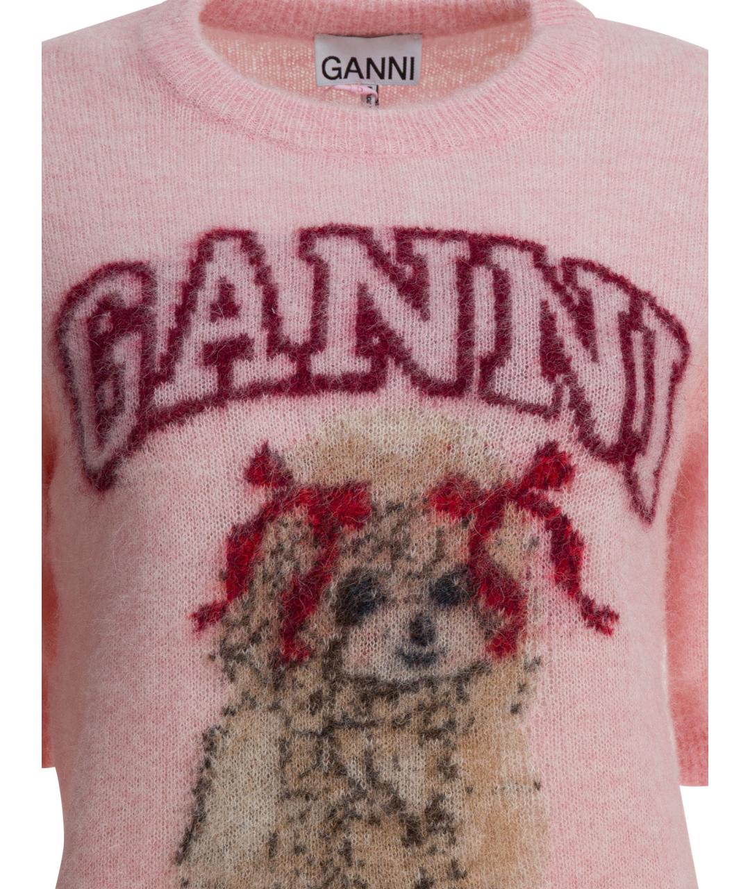 GANNI Розовый джемпер / свитер, фото 3