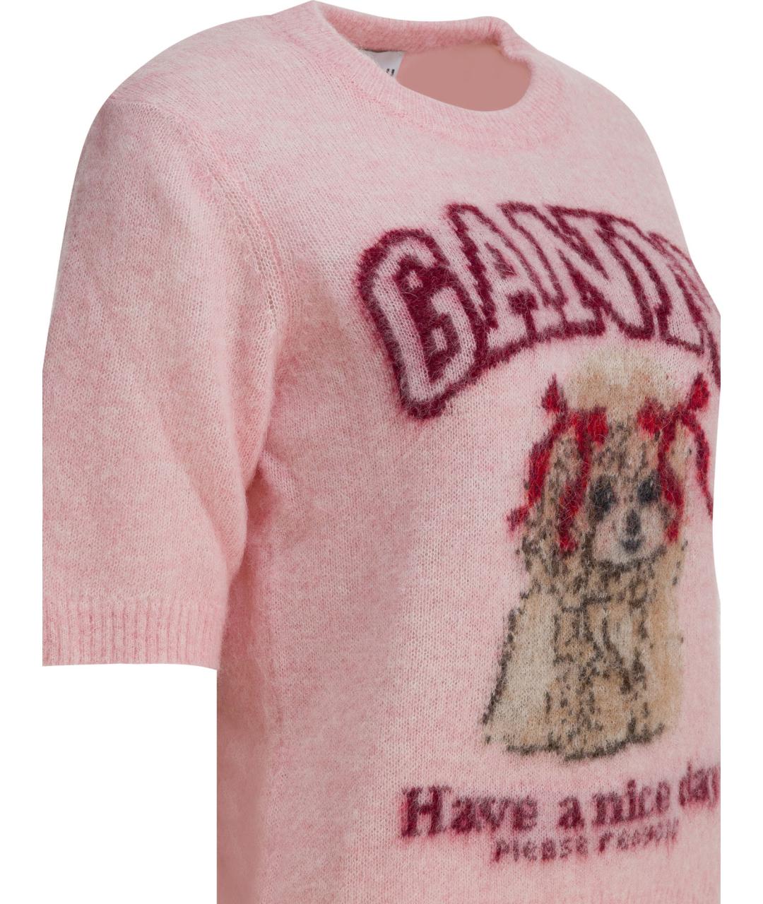 GANNI Розовый джемпер / свитер, фото 4