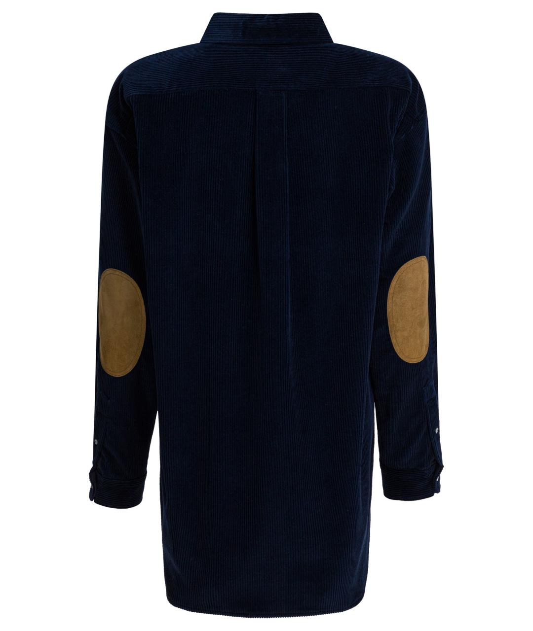 MIU MIU Темно-синяя хлопковая рубашка, фото 2