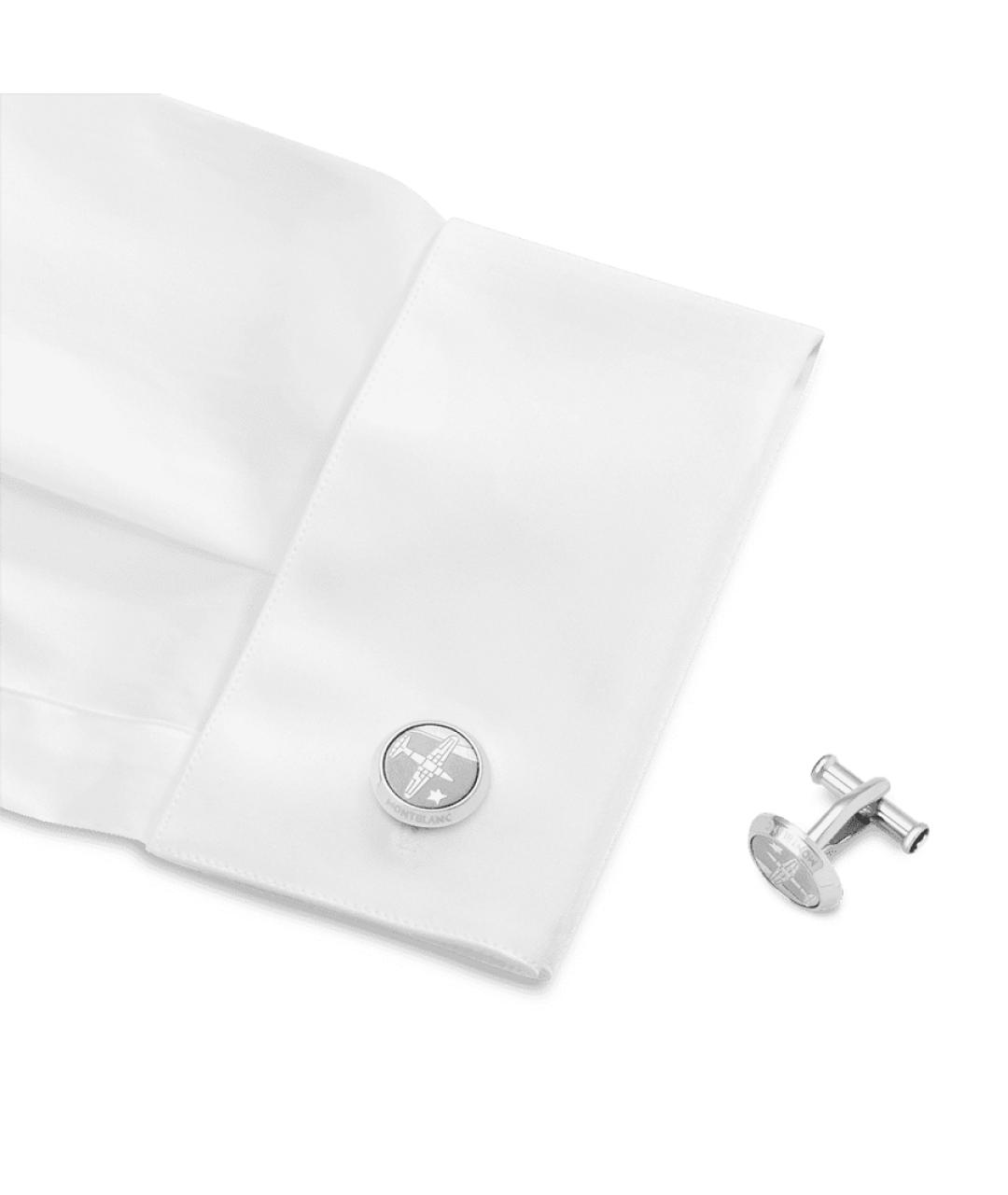 MONTBLANC Серебряные металлические запонки, фото 5