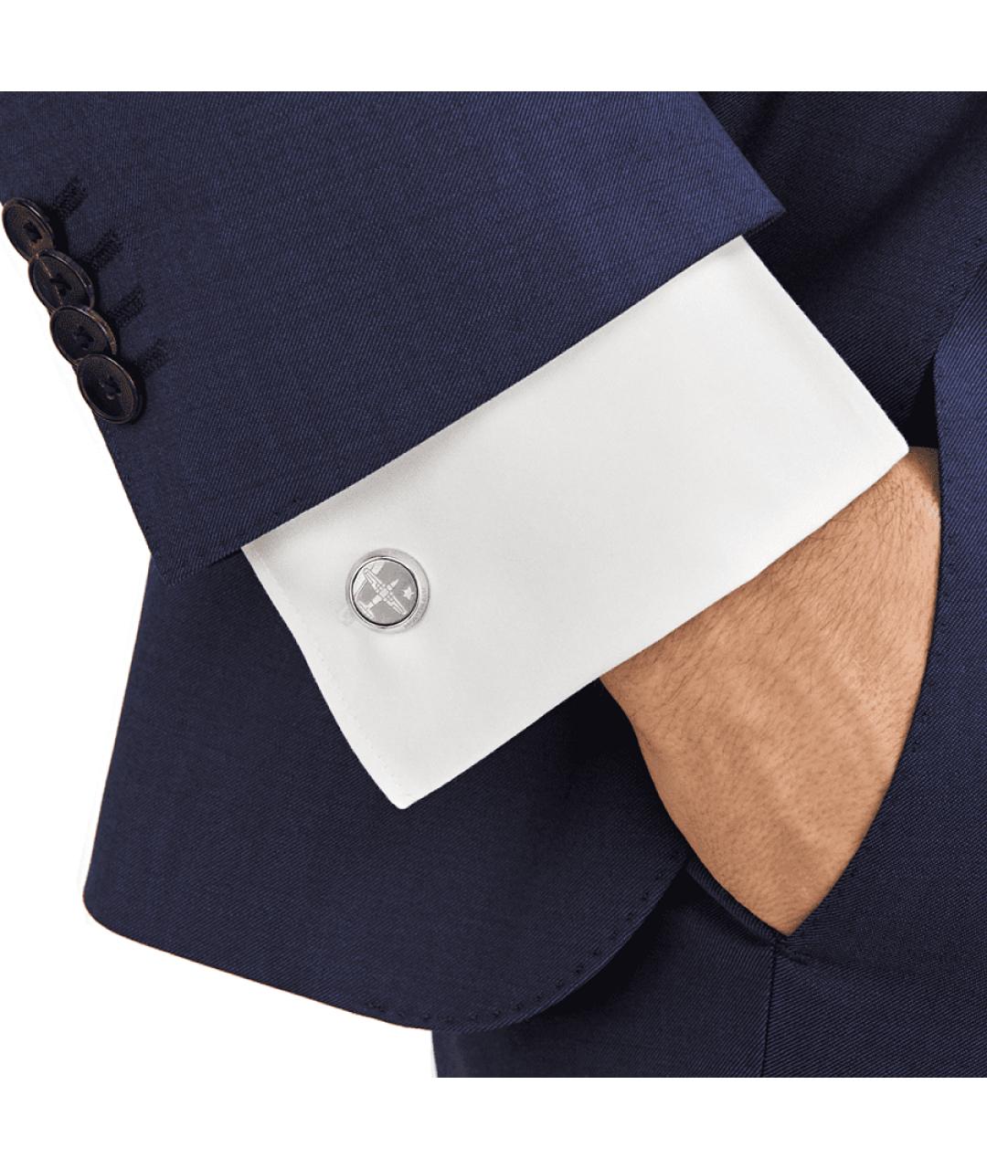 MONTBLANC Серебряные металлические запонки, фото 3