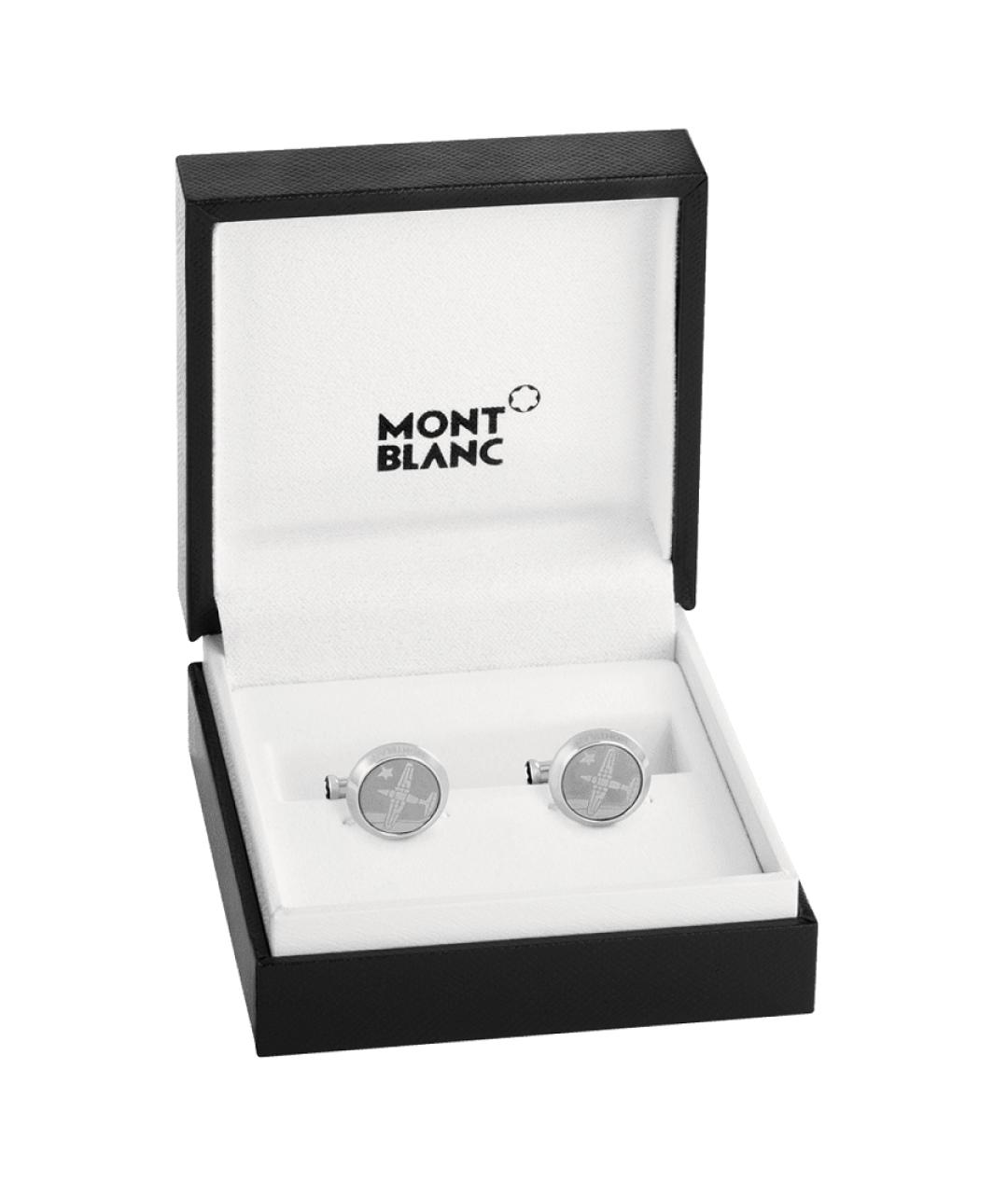 MONTBLANC Серебряные металлические запонки, фото 4