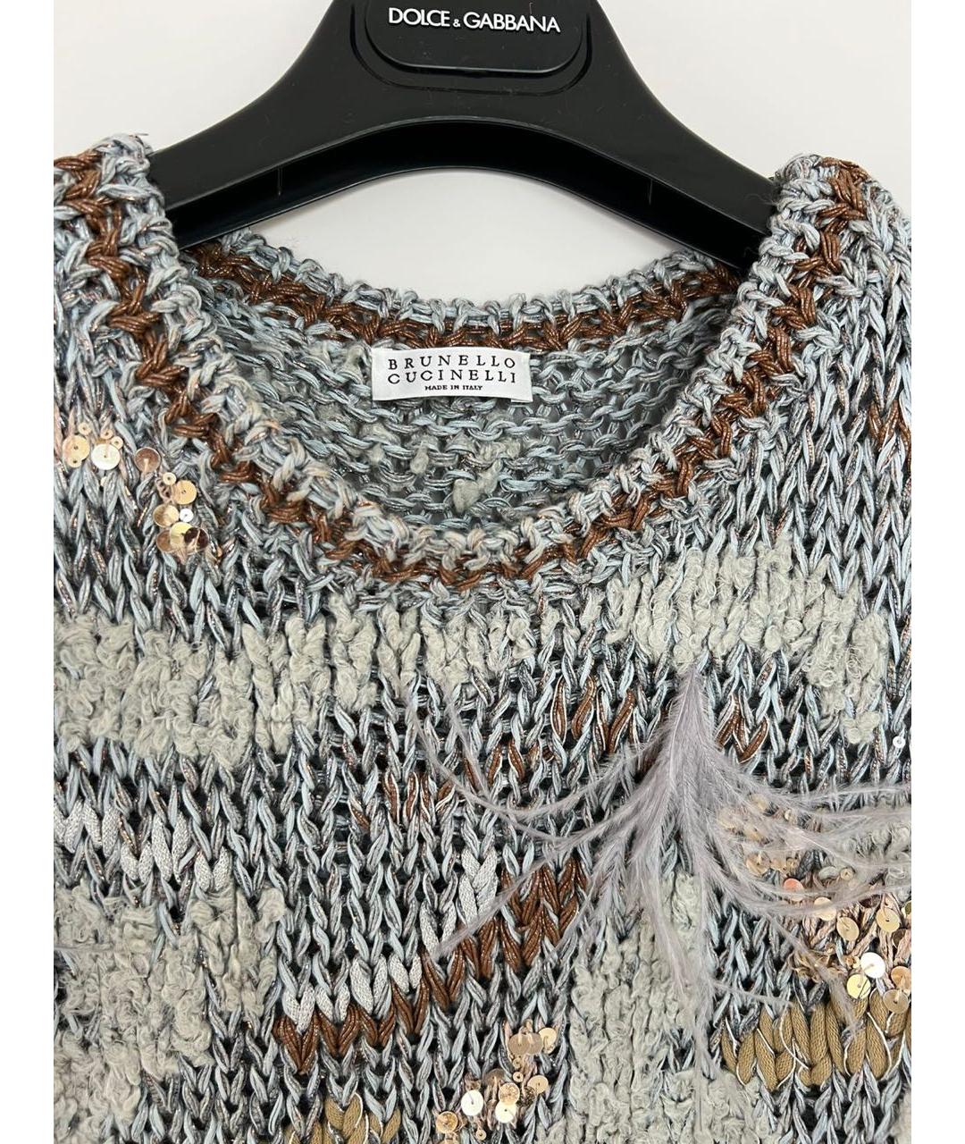 BRUNELLO CUCINELLI Серая хлопковая жилетка, фото 5