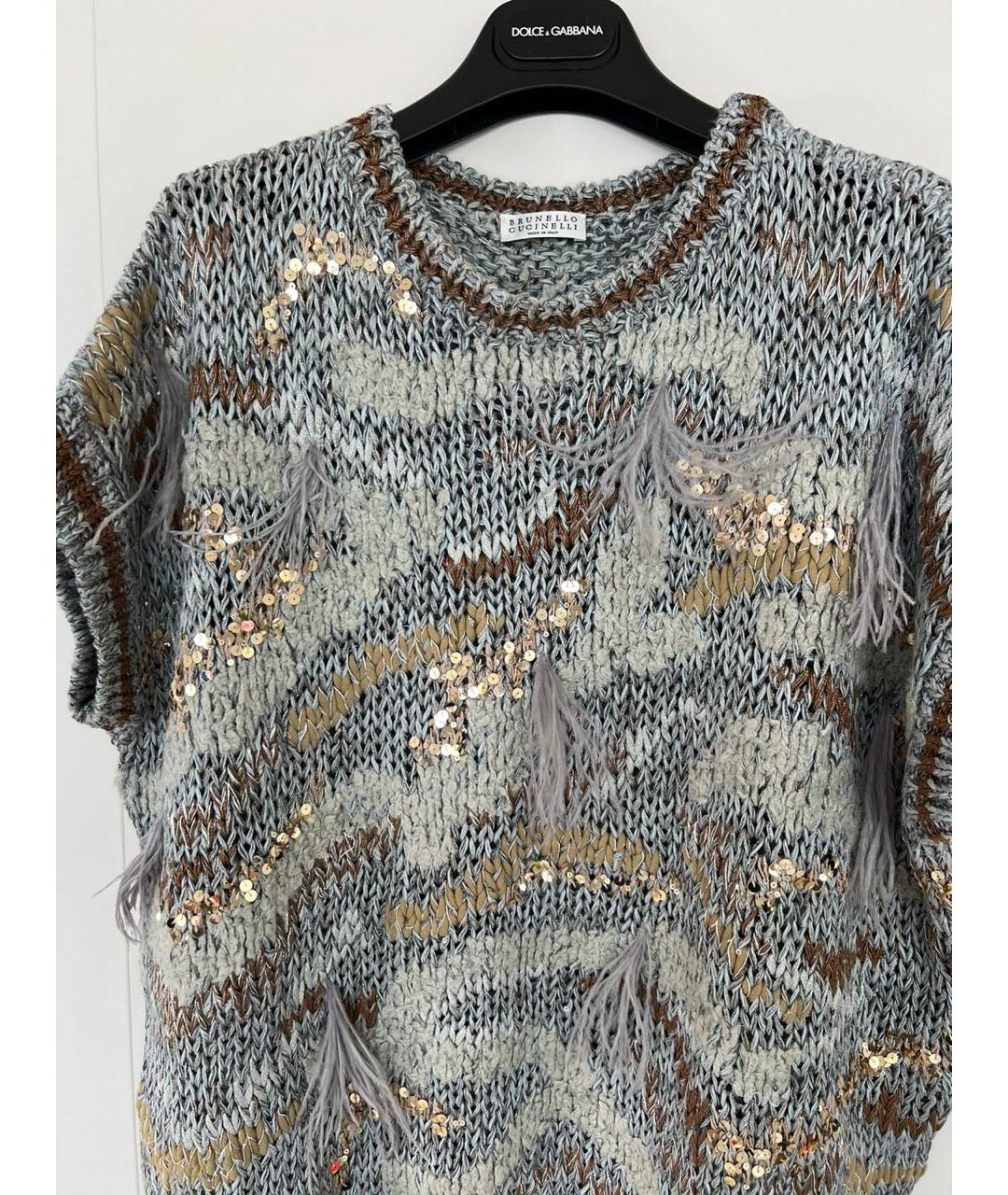 BRUNELLO CUCINELLI Серая хлопковая жилетка, фото 2