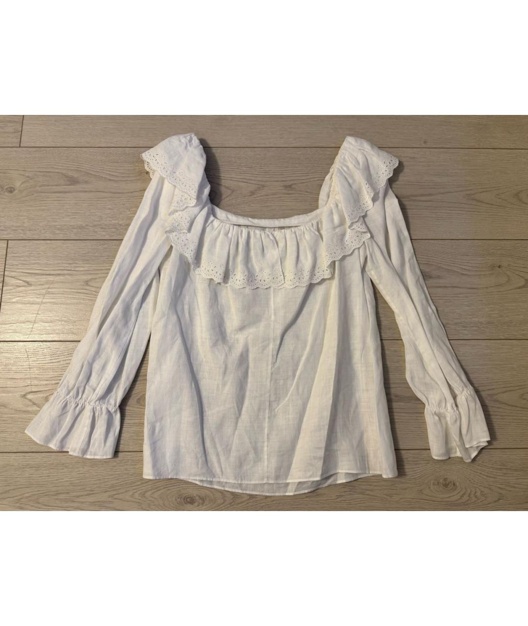 CELINE Белая хлопковая блузы, фото 2