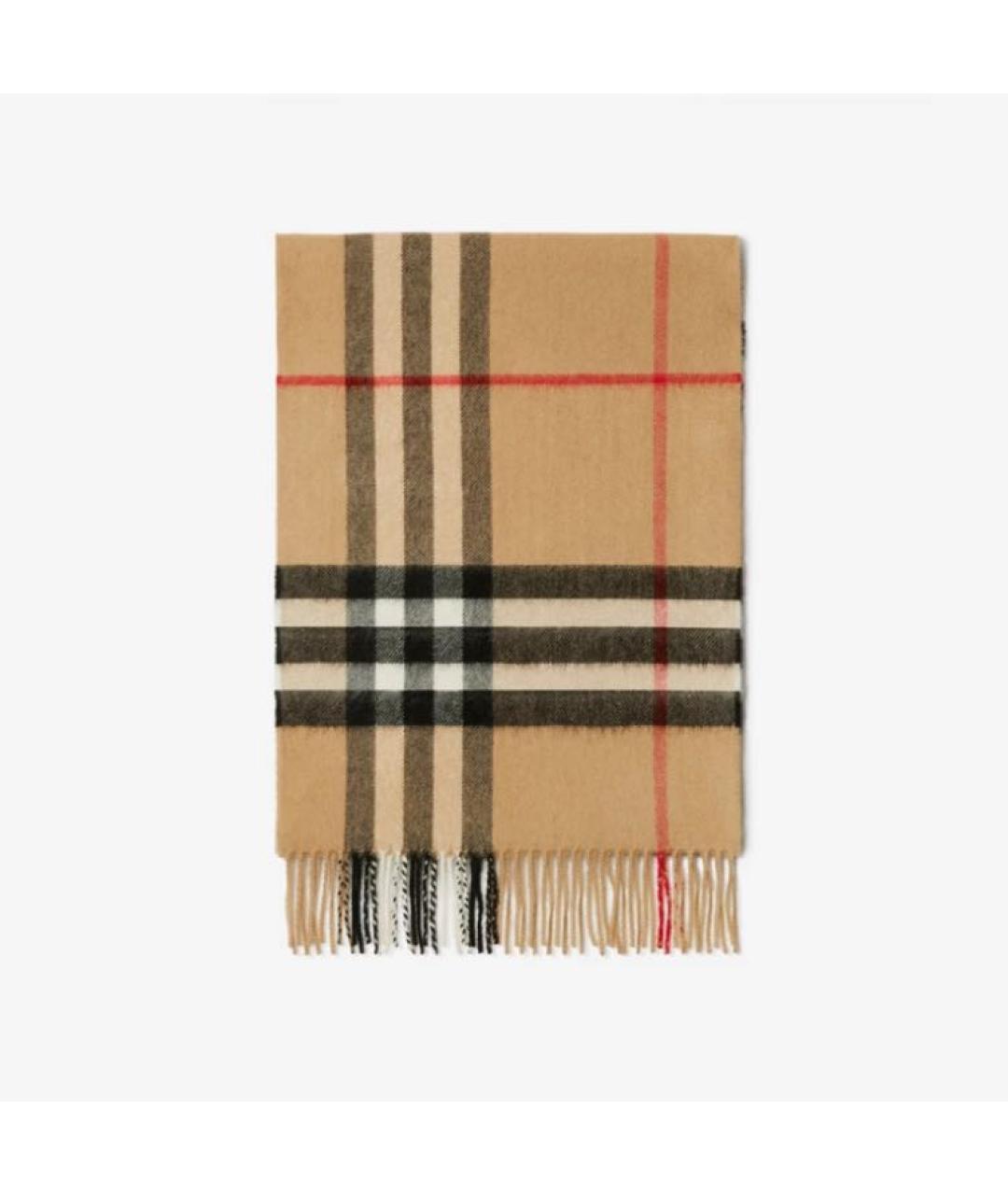 BURBERRY Бежевый кашемировый шарф, фото 2