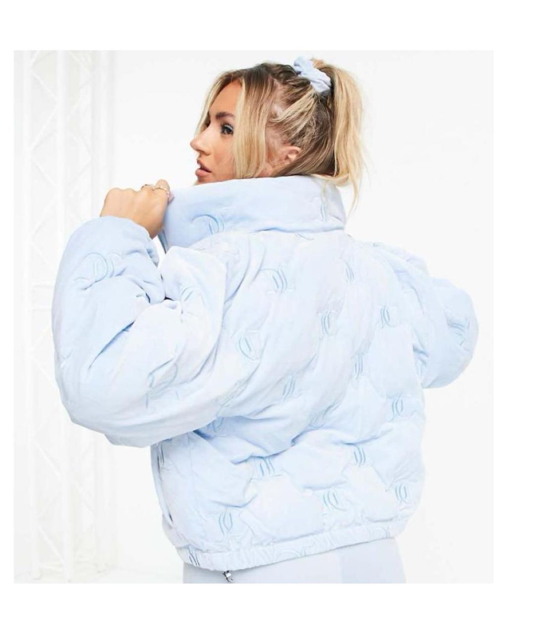 JUICY COUTURE Голубой бархатный пуховик, фото 8